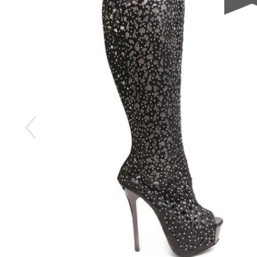 Two Lips 👄 Sublime 13 Black Rhinestone Boots